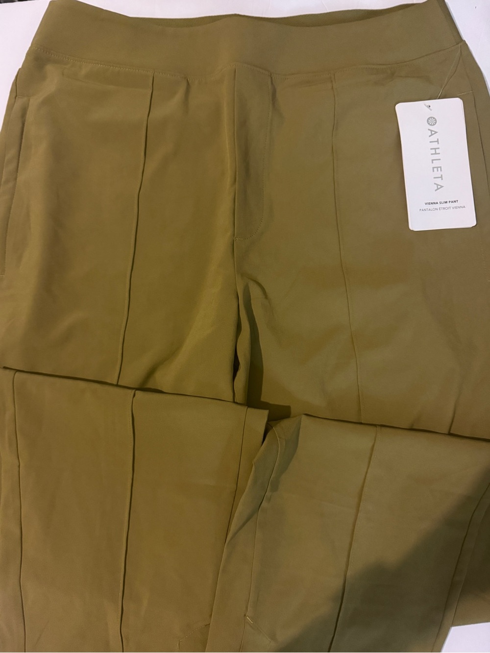 NWT Athleta Brooklyn Heights Vienna Slim Pant Tapestry Gold Size 6